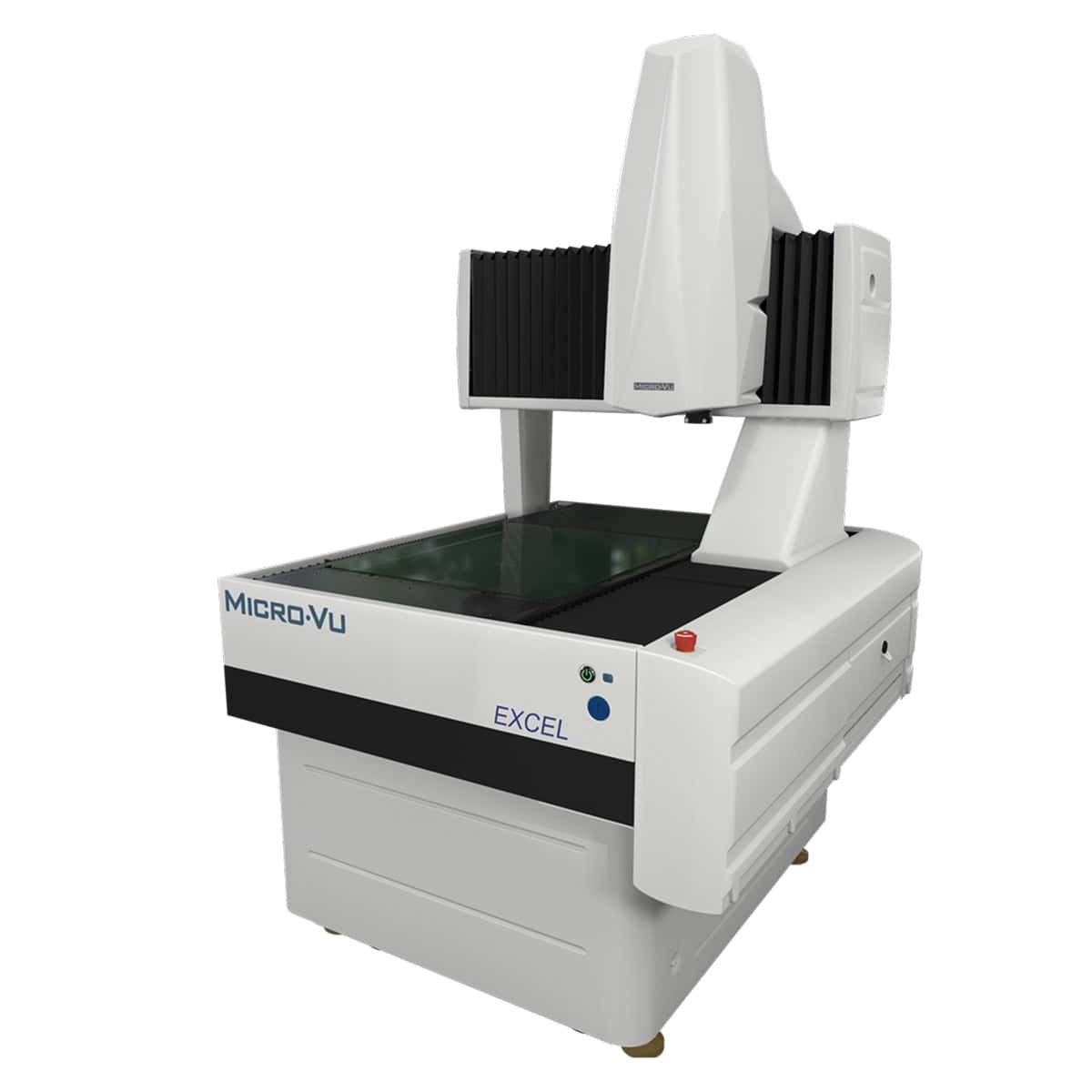 Máquina de medición por visión Micro-Vu Excel para inspección dimensional de alta precisión, con mesa de trabajo y sistema óptico avanzado para control de calidad industrial.
